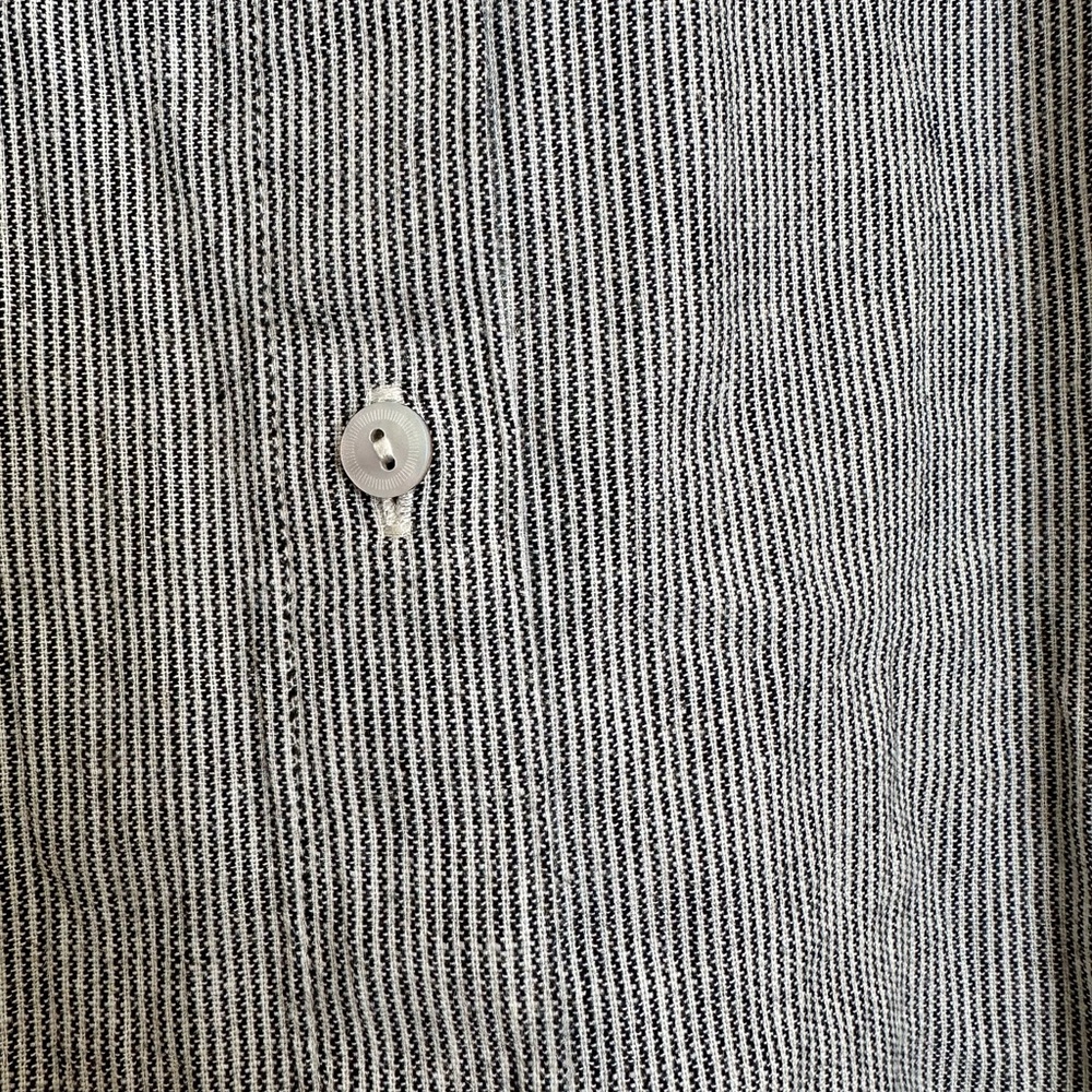 Eileen Fisher Organic Cotton Linen Ticking Stripe Shirt - Picture 6 of 10